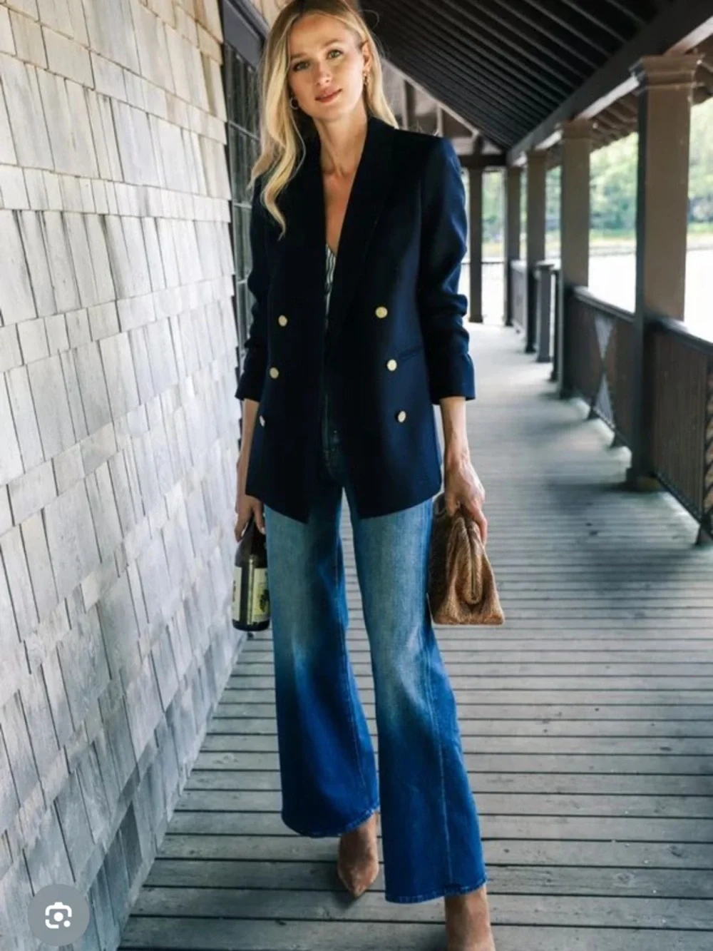 Tuckernuck Navy Diana Blazer. - Picture 1 of 8